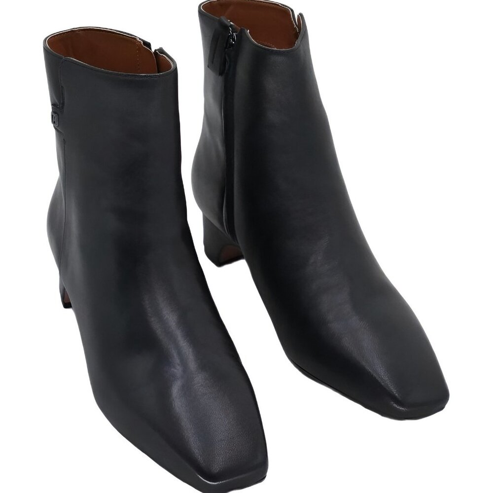 Franco Sarto Luella Square Toe Ankle Boot Black Women's US 7W